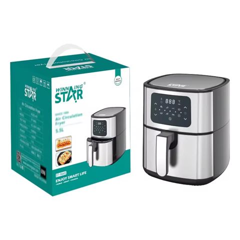 Wınnıng Star ST-9645 Airfryer Elektrikli Qızardıcı Hava Fritöz Tutum 5,5L — Bakı
