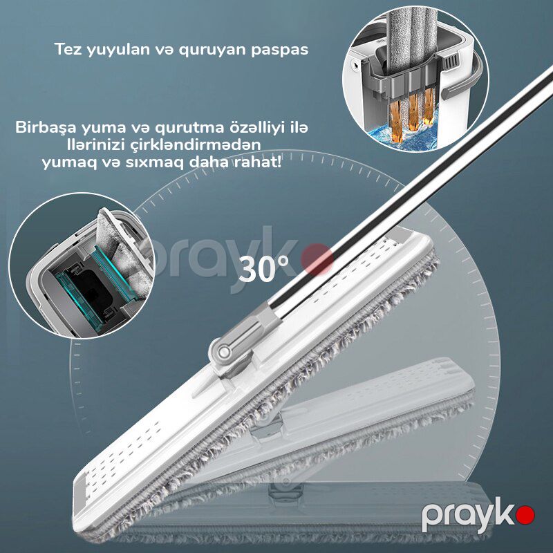 Portativ, Sintetik, Mikrofiber Döşəmə Təmizləmə Fırçası — Mallar, Bakı (3)