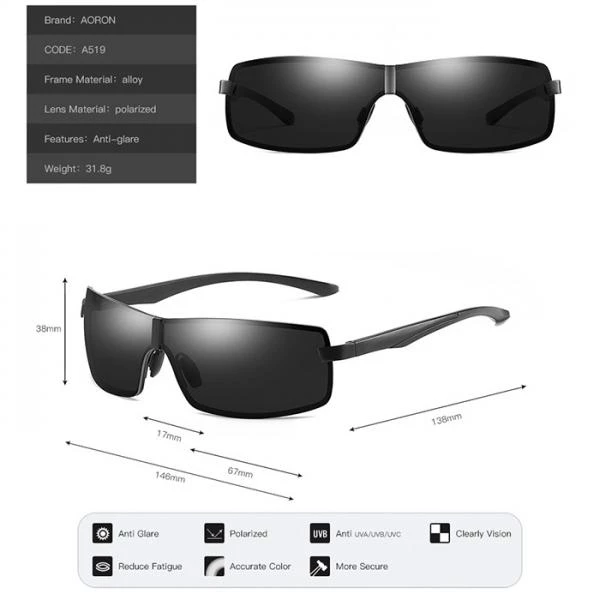 HD-Vision Polyarizasiyalı effektli modern dizayn günəş eynəkləri — Mallar, Bakı (5)