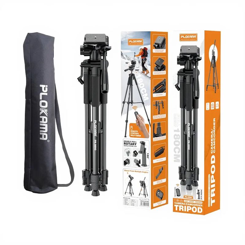 Plokama PK-9990 Tripod Professional Plokama PK-9990 180 sm Kameralar və Videokameralar, Mobil Telefonlar üçün Stend — Televizorlar, Bakı (6)