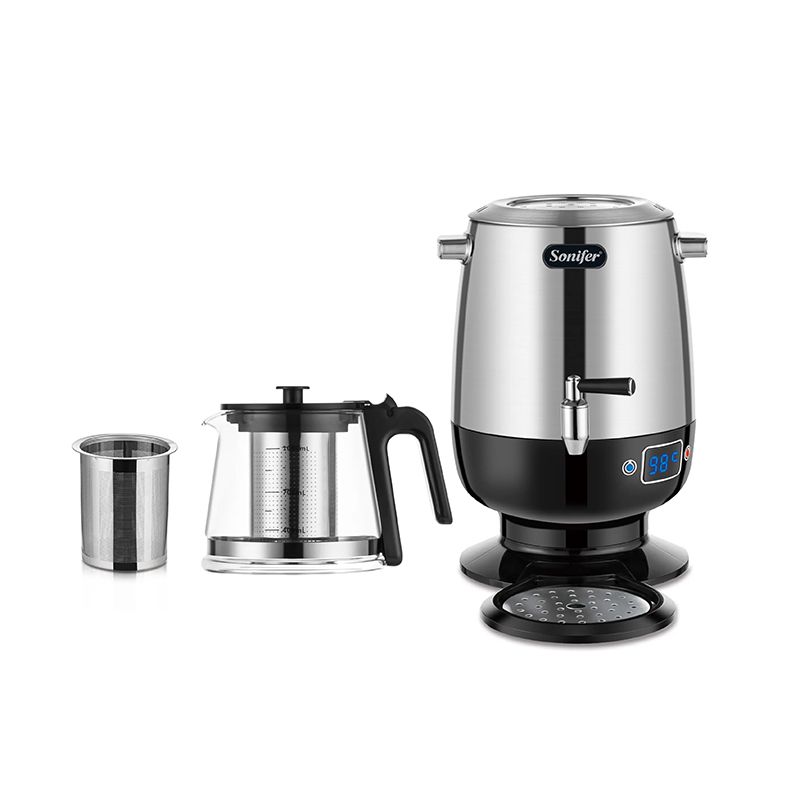 Elektrik Samovar Sonifer SF-2139 Paslanmayan Polad 4L Temperatur Nəzarət Şüşə Çaynik 1L Elektrik Rus Samovarı Dəsti — Samovarlar, Bakı (3)
