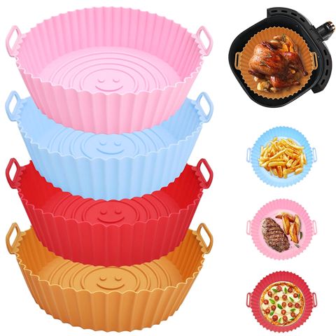 Təkrar İstifadə Edilə Bilən Silikon Fritöz Qızartma Qabları İdeal Qalınlıqda Silikon Bişirmə Tavası — Посуда и кухонные принадлежности