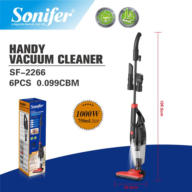 Sonifer SF-2266 - Tozsoran, Vertikal Tozsoran, 1000W Güc, Elektrikli Güclü Portativ Çubuqlu Tozsoran Dik Əl Simli Tozsoran — Tozsoran, Bakı (6)