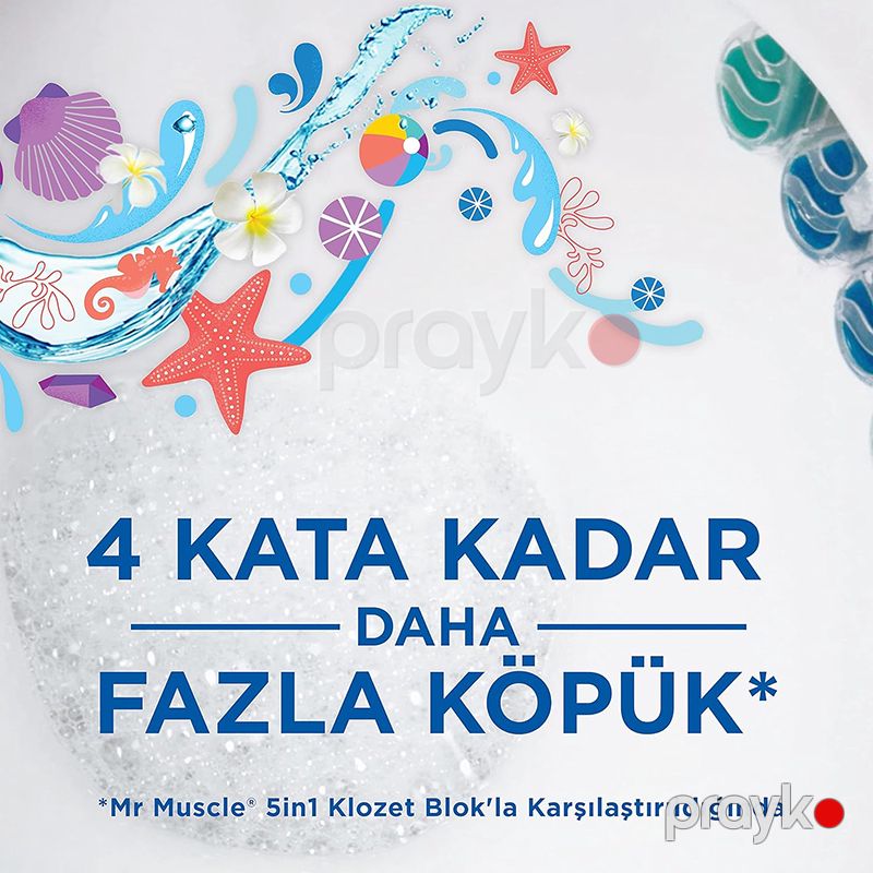 Mr Muscle Active Clean Marine Çamaşır Suyu Katkılı 1 Adet Klozet Bloğu — Mallar, Bakı (5)