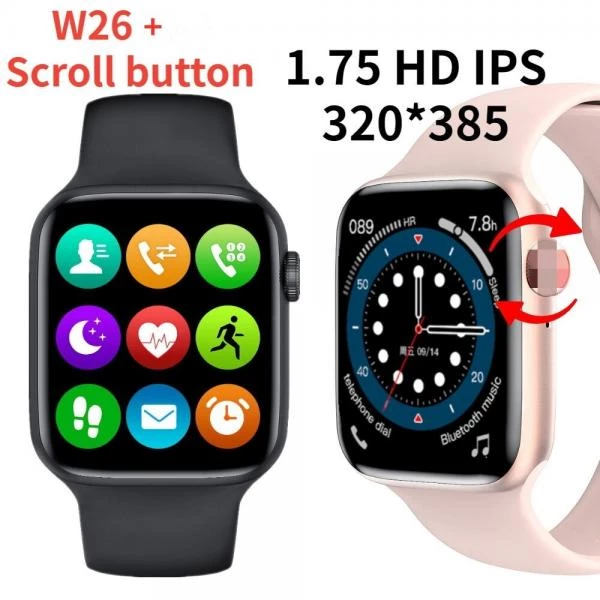 Smart Watch W26+ series 6 ağıllı saatı, 44 mm (Android, iOS, Miui ilə uyğunluq) — Elektronika, Bakı (3)
