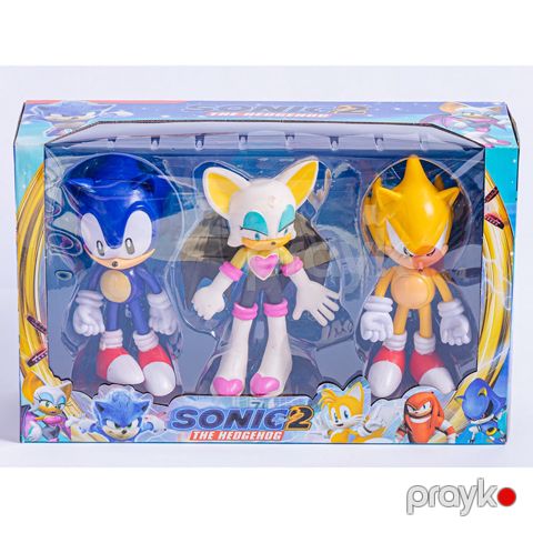 Sonic the Hedgehog Qəhrəman Fiqurları Dəsti – 3 Parçalı Oyuncaq Seti — Bakı