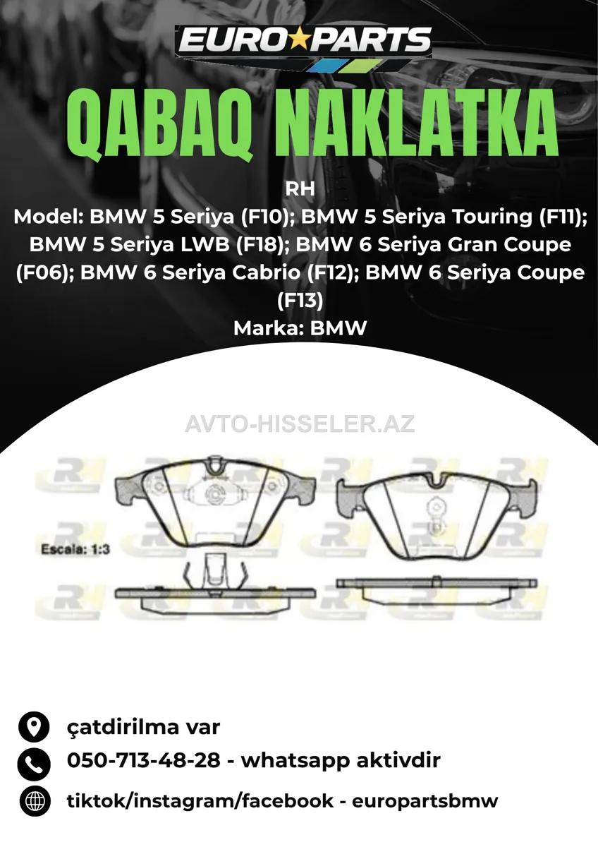 BMW 5 və 6 Seriya üçün RH Qabaq Naklatka — Bakı
