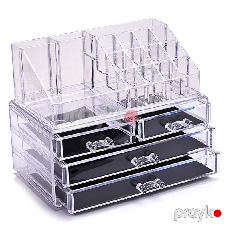 Akrilik Organizer 4 Çekmeceli Organizer Kosmetik Makiyaj Qabı Səffaf Kosmetik Saxlama Qutusu — Gözəllik və səhiyyə, Bakı (2)