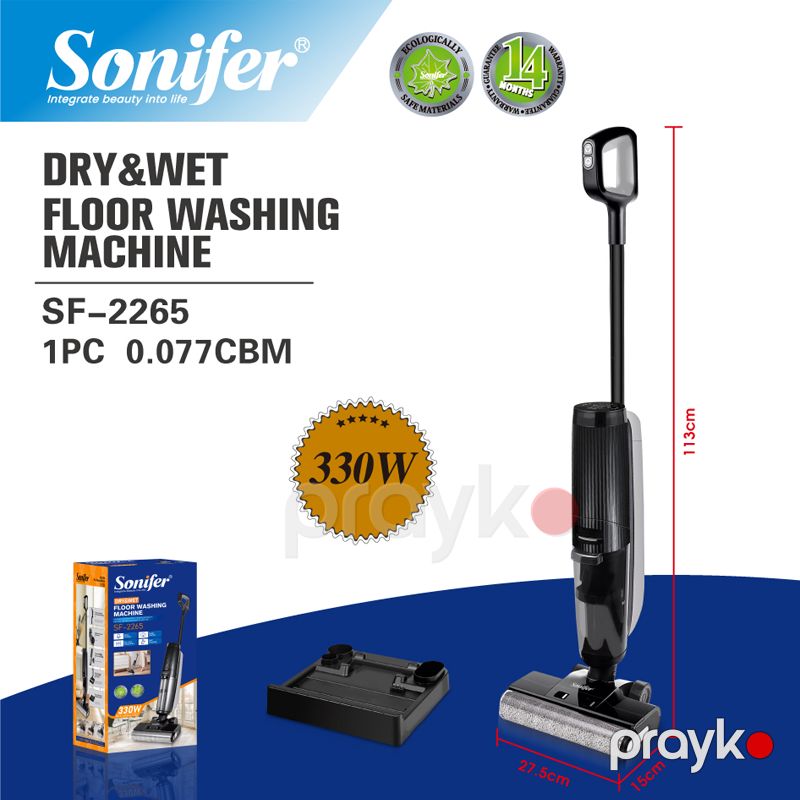 Sonifer SF-2265 - Yüksək Performanslı Avtomatik Özünü Təmizləyən Döşəmə Yuyan Aparat, Çantası Olmayan Ev Üçün Simsiz Quru və Yaş Süpürgə və Təmizləyici — Tozsoran, Bakı (6)