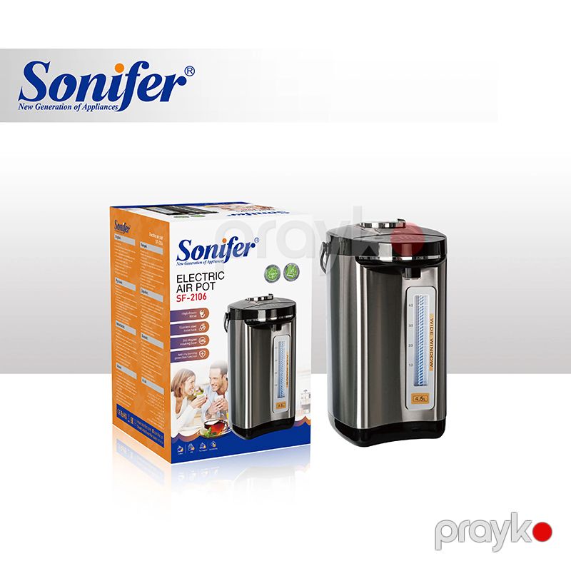 Sonifer SF-2106 Çaydan Paslanmayan Polad Elektrikli Çaydan Böyük Tutumlu Çaydan 4.5L Termopot — Samovarlar, Bakı (2)