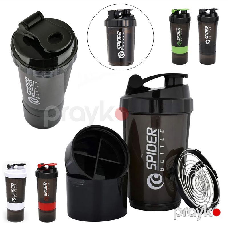 Shaker Bottle İdman Üçün Şeyker Protein Üçün Su Qabı Protein Saxlama Qabı İlə Rengli Şeyker Sports Gym Protein — Termos və termoş, Bakı (7)