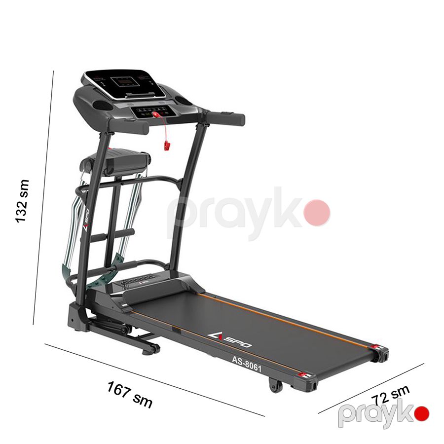 3 Səviyyəli Funksional Dağ Rejimli Aspo AS-8061 100kq Qatlana Bilən Qaçış Aparatı — Fitness və simulyatorlar, Bakı (3)