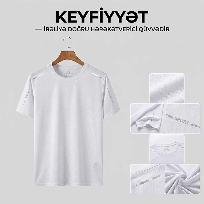 Premium Kişi Tişörtü Sifarişi: İsti Yay Üçün İnnovativ "Buz İpəyi" (Ice Silk) — Kişi geyimi, Bakı (7)