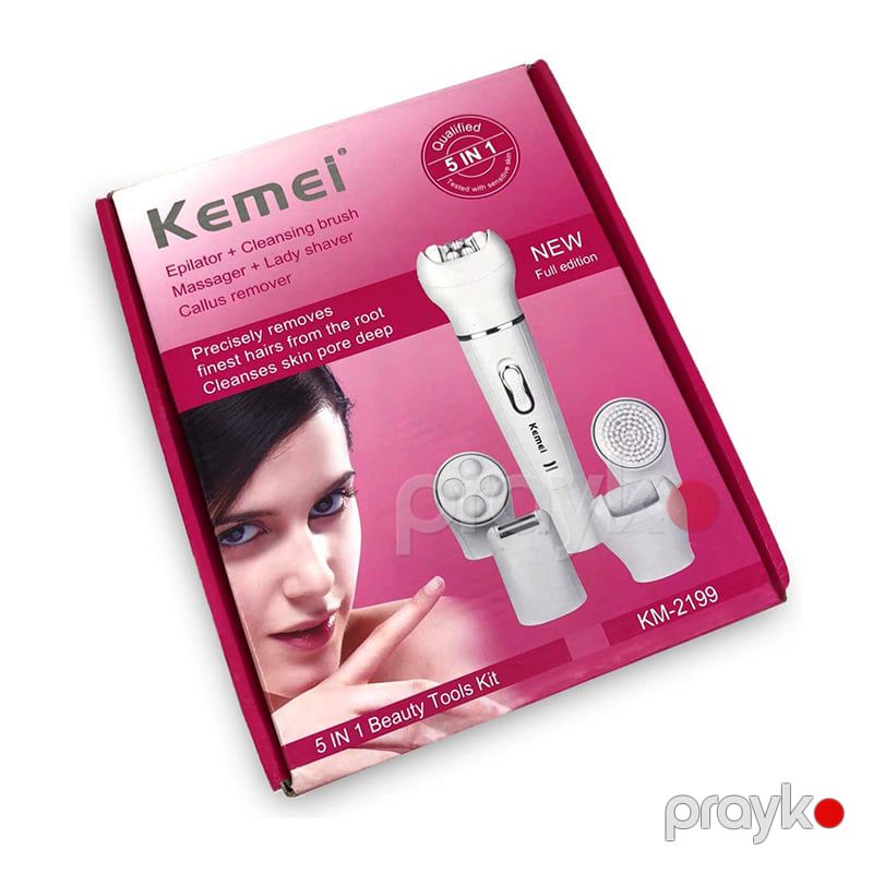 Kemei 5-də 1 Bütün Bədən Və Üz Təmizlənməsi Üçün Ağrısız Epilator Dəsti Müxtəlif Başlıqlı Epilyator Dəsti — Usturalar, trimmerler və epilyatorlar, Bakı (6)
