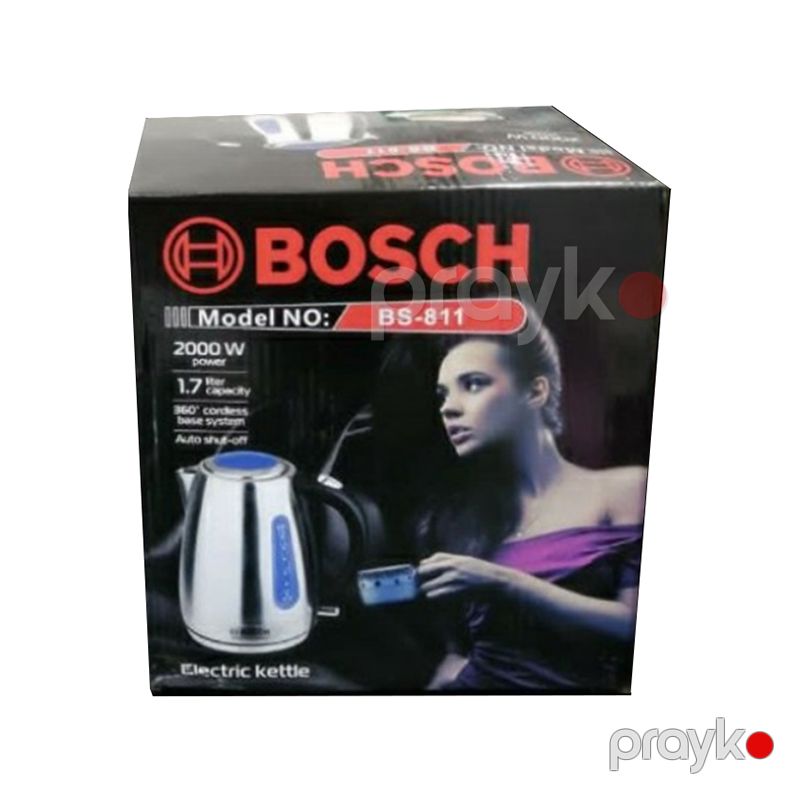 Elektrik Çaydanı Boz Rengli Termostat Nəzrətli Çaydan 2000 Vt Gücündə Paslanmayan Polad Çaydan 1.7L — Elektrik çaydanları və termoslar, Bakı (6)