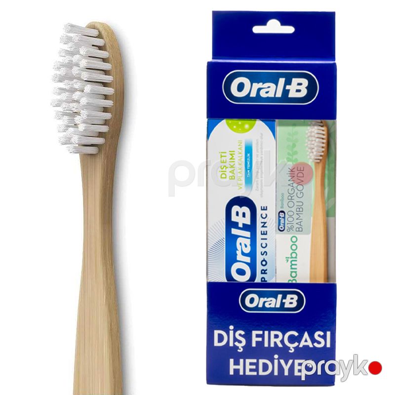 Oral-B Diş Eti Bakımı ve Plak Kalkanı Florürlü Diş Macunu 50 ml + Bamboo Diş Fırçası Oral-B Hediyye Diş Fırçası — Gözəllik və səhiyyə, Bakı (2)