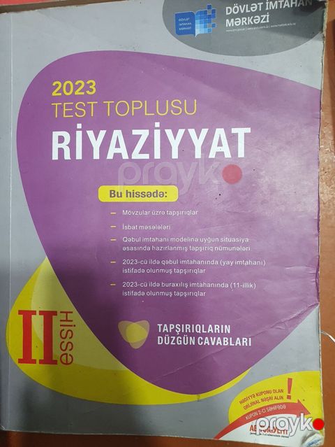 Riyaziyyat 11-ci sinif, 2023 il — Xırdalan