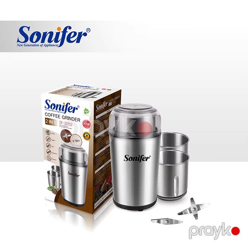 Sonifer SF-3552 Çoxfunksiyalı Üyüdücü Elektrikli Qəhvə Üyüdən Yüksək Keyfiyyətli Qəhvə Çəkən Kofe Ədviyyat Üyüdən — Digər mətbəx texnikası, Bakı (6)