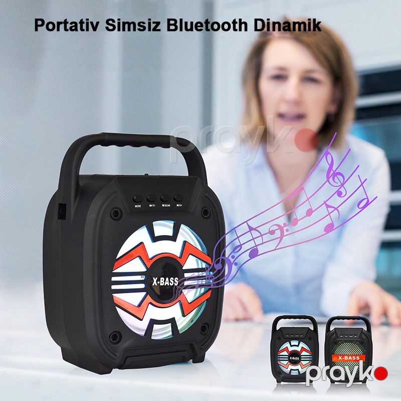 Outdoor Soundbox Stereo Bass Portativ Bluetooth Dinamik Simsiz Karaoke Mikrafonlu 1500mAh Batareya — Elektronika, Bakı (3)