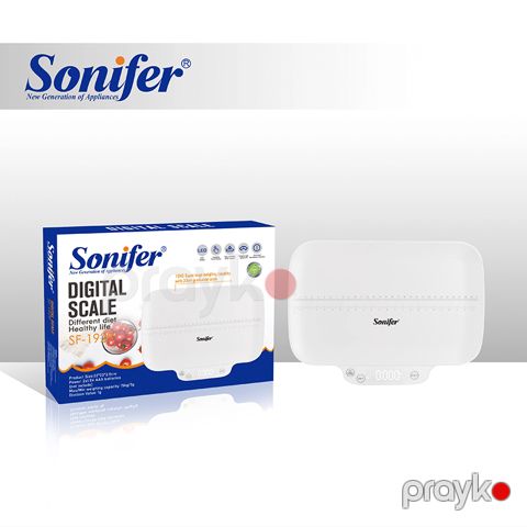 Sonifer SF-1929 Çoxfunksiyalı Mətbəx Tərəzisi Həssas Tərəzi Led Displeyli Tərəzi — Bakı
