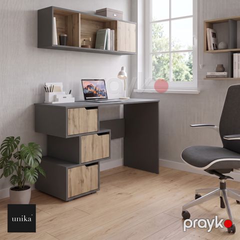 Kompüter masası, Ldsp, antrasit/sonoma, 120x75x50 sm — Bakı