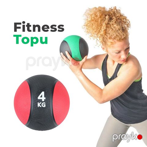 Medicine Ball 4 Kg Fitness Topu Rezin Tibb Topu Fitness Ağırlıq Topları Bel Qarın Reabilitasiyası Təlimi Medicine Ball — Bakı