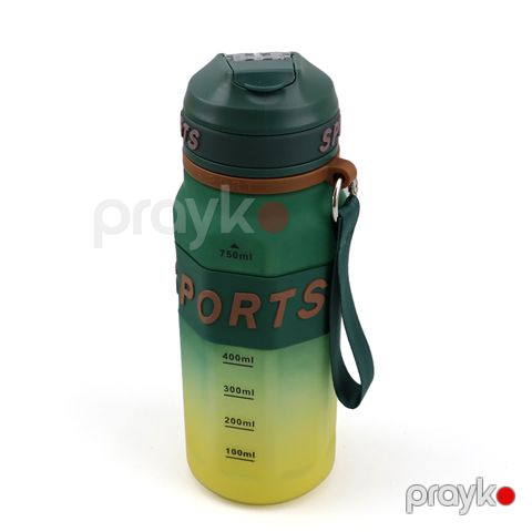 Sızdırmaz BPA-sız Rengli Su Şüşəsi Plastik Düşərgə, Velosiped Su Qabı 750 ml — Bakı