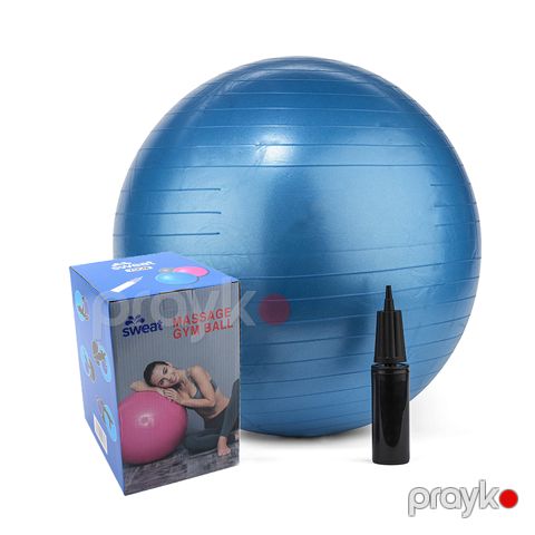 Sweat 65sm Yoga Pilates Topu Qadınlar və Kişilər üçün Keyfiyyətli Fitness Topu Əl Nasosu daxil — Bakı