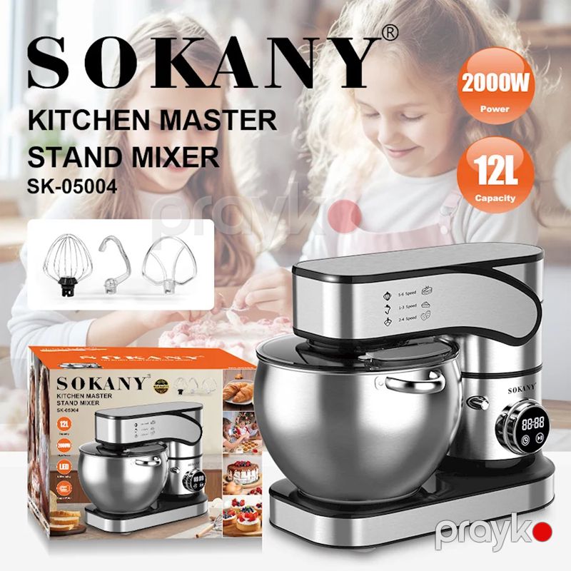 Sokany SK-05004 - Mikser, 2000W Güc, Stend Mikser, 5 Sürət, Çoxfunksiyalı və Rahat İstifadə — Blenderlər, xırdalayanlar və mikserlər, Bakı (4)