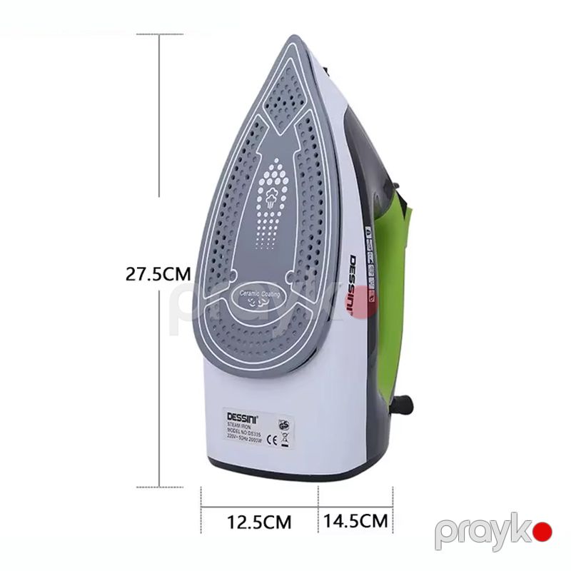 Dessini DS-335 Professional Buxarlı Ütü Keramika Altlıqlı Buxarlı Ütü 2600W — Ev texnikası, Bakı (2)