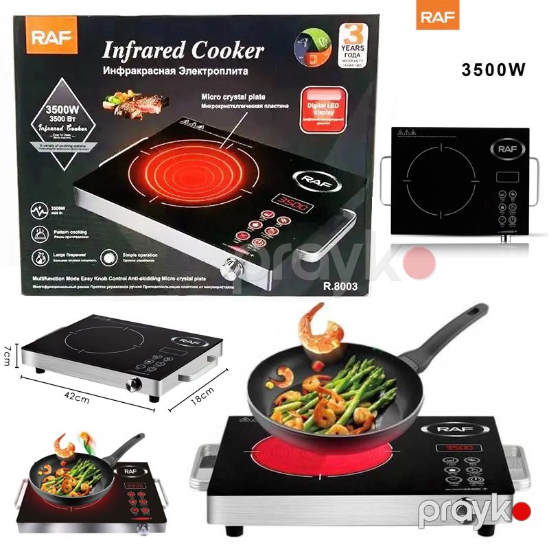 RAF Elektrikli İnfraqırmızı Soba 3500W Güc Tək Ocaqlı Soba R.8003 Elektrikli Soba — Plitələr, Bakı (5)