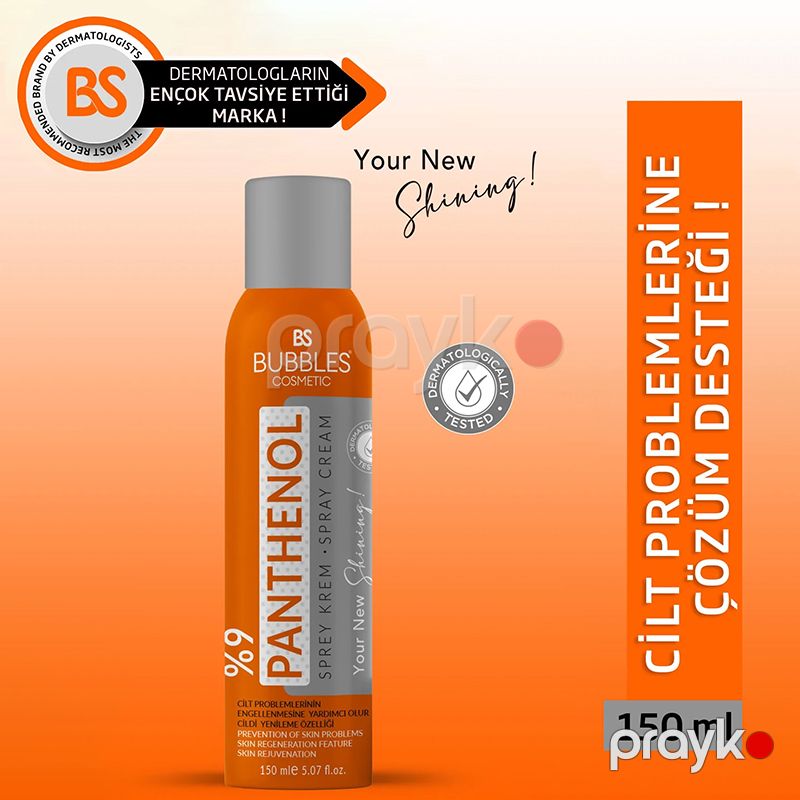 Bs Bubbles Cosmetic Panthenol Sprey Krem 150ml Bütün Dəri Tipləri Üçün Ağardıcı Effektli Panthenol Spray — Gözəllik və səhiyyə, Bakı (6)