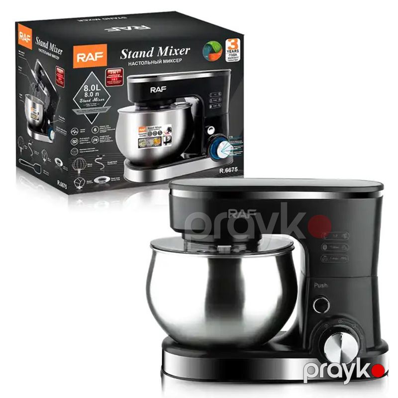RAF 8L Böyük Tutuma Malik Çoxfunksiyalı Yüksək Gücə Malik 1800W Mikser Yumurta Çırpıcı Xəmir Qarışdıran — Blenderlər, xırdalayanlar və mikserlər, Bakı (8)