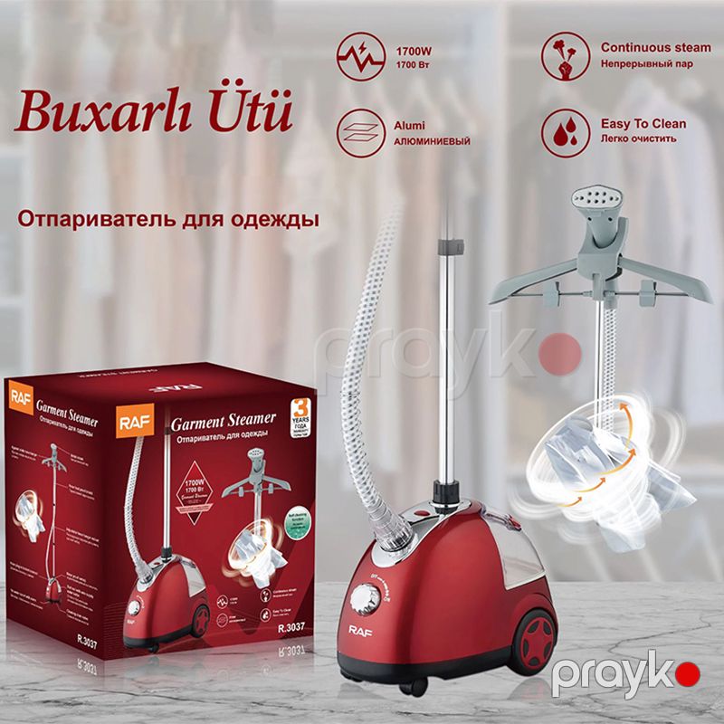 Elektrikli RAF Geyim Ütüsü 1700W Yüksək Güclü Manual Buxar Ütüsü R.3037 İki Mərhələli Elektrikli Buxar Ütüsü — Ev texnikası, Bakı (6)