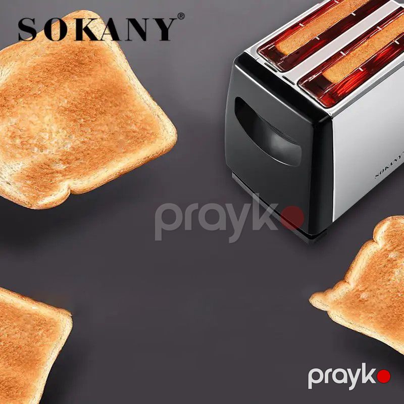 Sokany Mini Toster 700W Gücə Malik 6 Sürətli Portativ Toster — Toster və vaflyasıcı, Bakı (4)