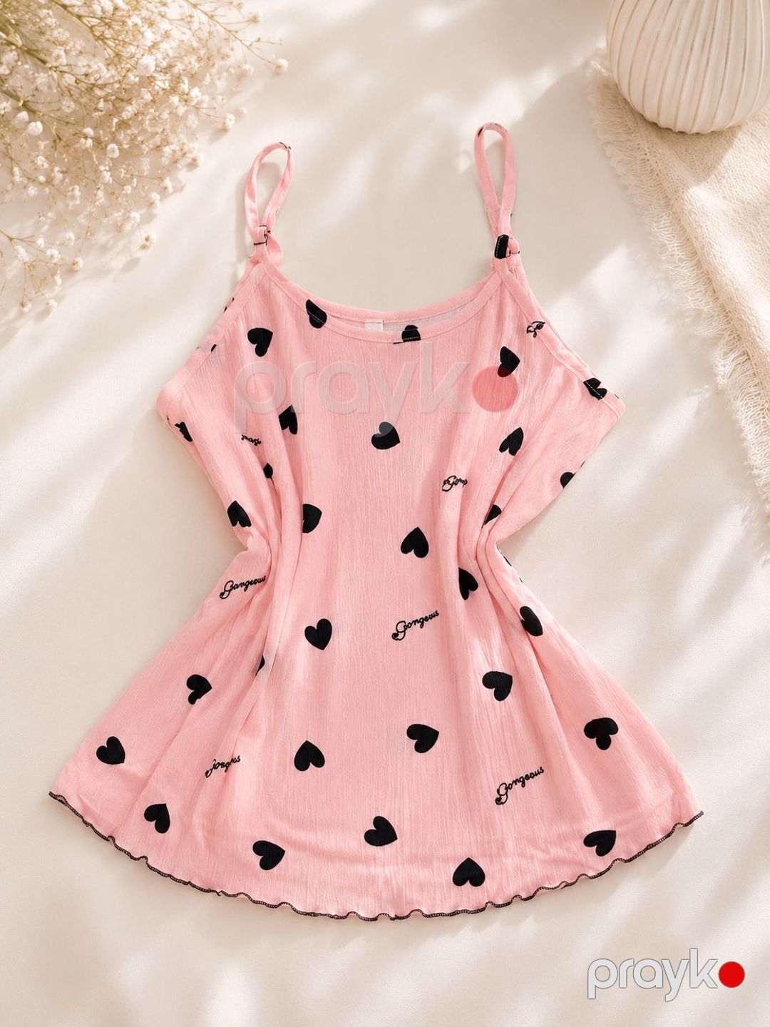 Şortlu pijama dəsti M9023, Açıq çəhrayı, kətan, ölçü L — Mallar, Bakı (2)