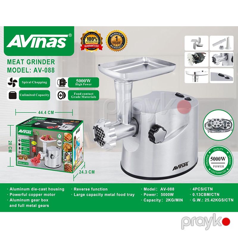 Ətçəkən maşın Avinas AV-088 Elektrikli Ətçəkən 5000W güclü ət çəkən maşını — Digər mətbəx texnikası, Bakı (2)
