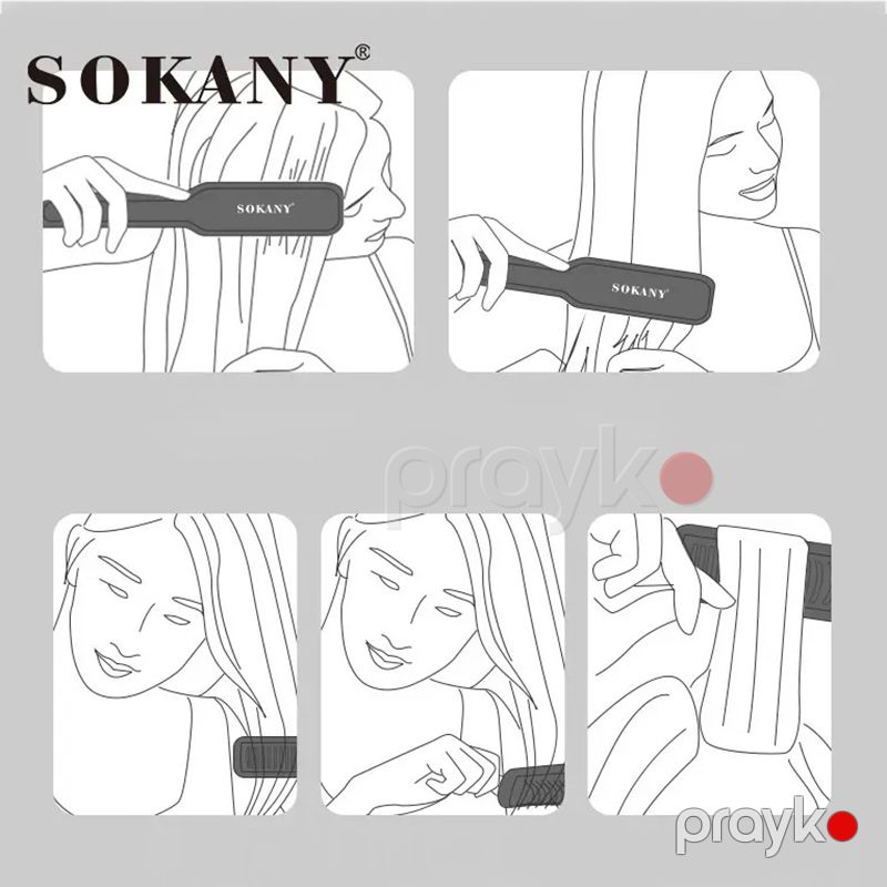 Yüksək Keyfiyyətli Sokany Saç Düzləşdirici Yaş və Quru Saçlar Üçün Uyğun Beş Sürətli Ptc Panel Saç Düzləşdirici — Fən, Bakı (4)