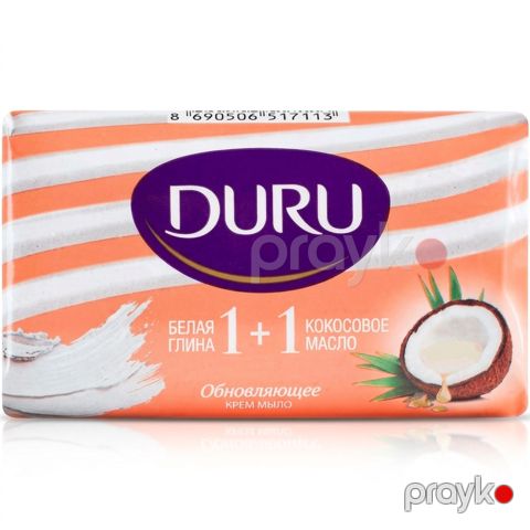 Bərk sabun Duru 1+1 kokos yağı 80 qr — Bakı