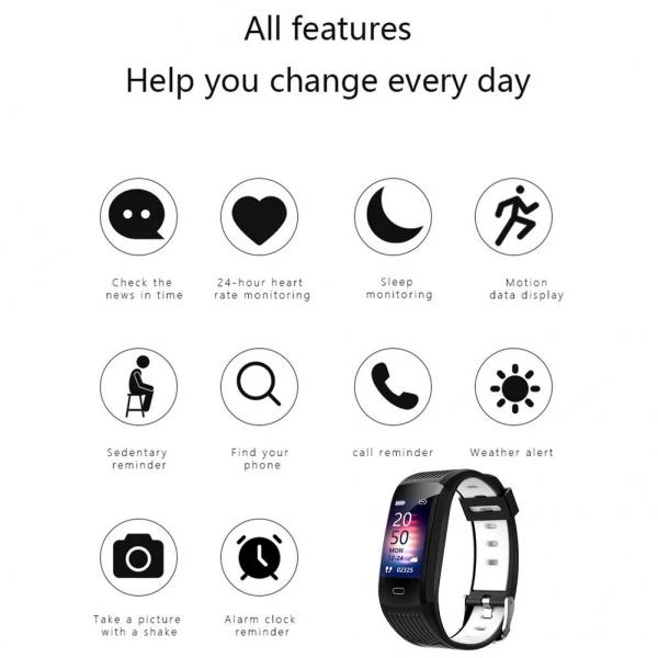 Zero smart saatı - fitnes qolbaq, qara — Elektronika, Bakı (3)