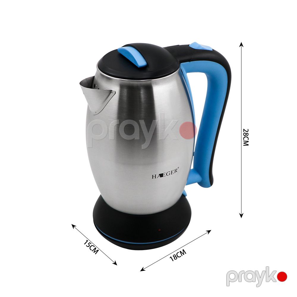Haeger Elektrikli Çaydan, Kettle 220V Elektrikli Su Qızdırıcısı 2L Tutumlu Paslanmaz Polad Çaydan Mətbəx Avadanlıqları — Elektrik çaydanları və termoslar, Bakı (5)