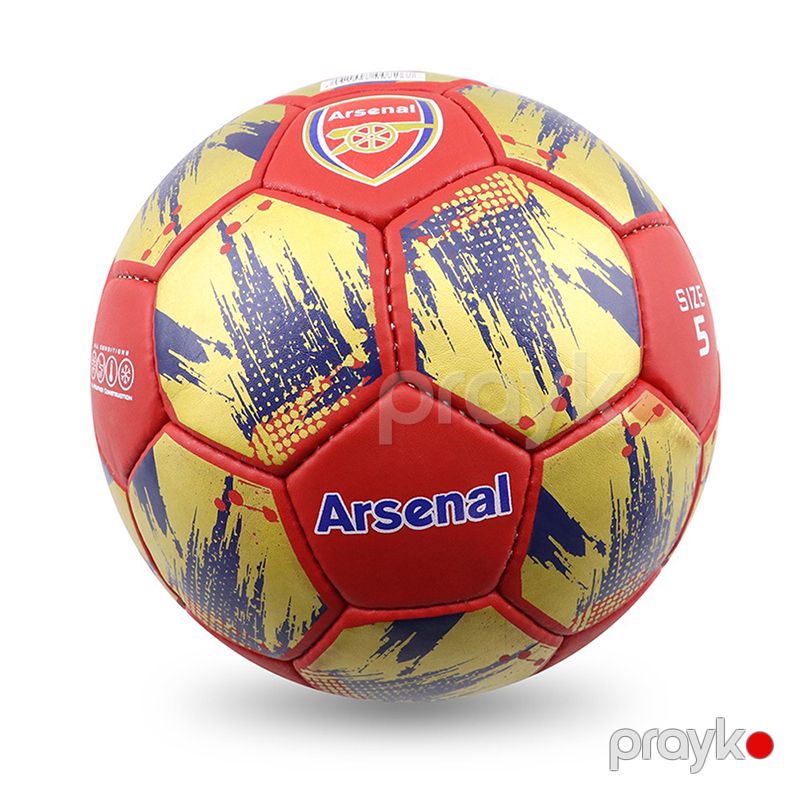 Yeni Rəngli Arsenal Futbol Topu Yeni Başlayanlar Üçün Dözümlü 5 Nömrəli Kamanda Futbol Topu Qırmızı Sarı — İdman, hobi, istirahət, Bakı (2)