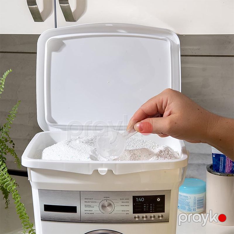 10 L Tutumlu Yuyucu Toz Deterjan Qabı Plastik Paltaryuyan Formalı Yuyucu Toz Saxlama Qabı — Mallar, Bakı (5)