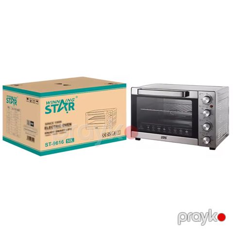 Wınnıng Star ST-9616 Çoxfunksiyalı Elektrikli Mətbəx Sobası Qril Çörək Pizza Hazırlamaq Üçün Soba 1700W — Bakı
