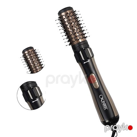Cronier CR-6877 Professional Yüksək Sürətli 2-si 1 Arada Hava Feni Peşəkar Fırça Fen Yüksək Keyfiyyətli Saç Düzləşdirici Quruducu Fen 1200W — Bakı
