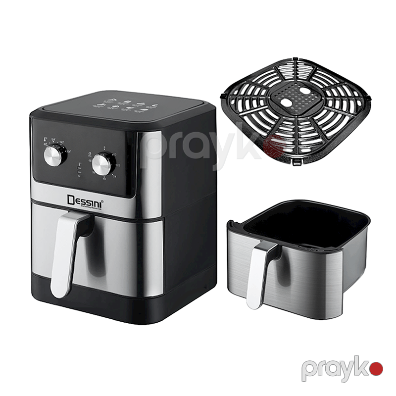 Dessini Elektrikli Dijital Hava Fritözü 7 Litrlik Dessini Yağsız Fritöz 80 200 Peşəkar Paslanmayan Polad Dessini Air Fryer — Digər mətbəx texnikası, Bakı (7)