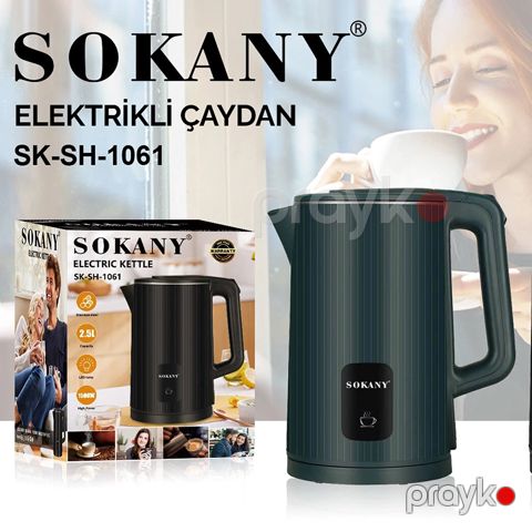 Sokany Elektrikli Çaydan 2.5L Kettle Avtomatik Sönən Paslanmayan Polad Çaydan — Bakı