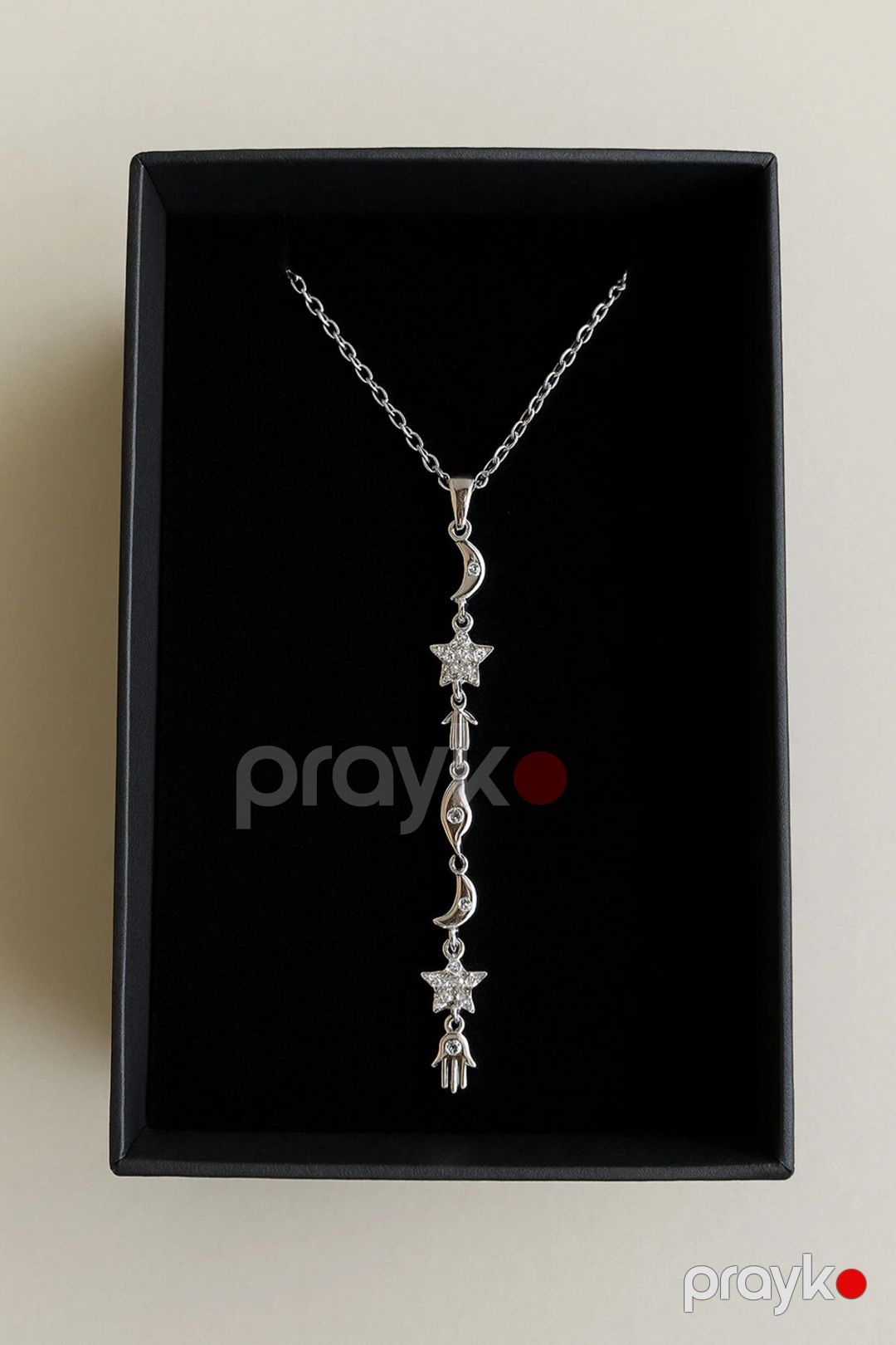 Qadınlar üçün kulonlu zəncir, Gümüşü, Polad, 450 mm — Mallar, Bakı (2)