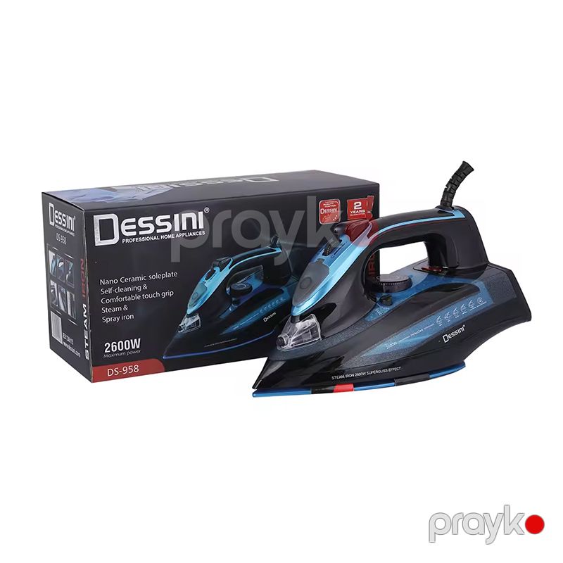 Dessını DS-958 Paslanmayan Polad Altlıqlı Buxarlı Ütü 2600W Gücündə Yüksək Keyfiyyətli Elektrikli Peşəkar Buxarlı Ütü — Ev texnikası, Bakı (6)