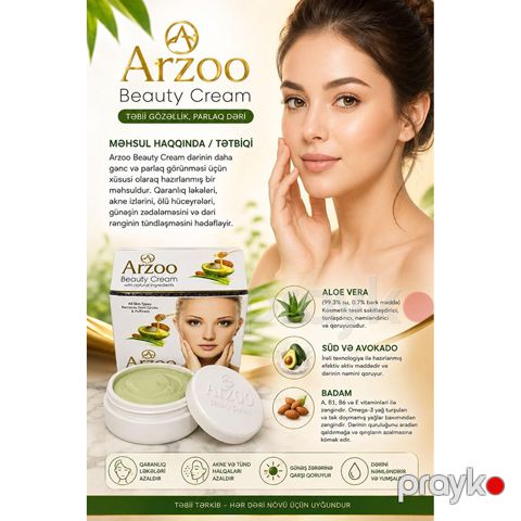 Arzoo Beauty Cream – Təbii Tərkibli Üz Baxım Kremi — Bakı
